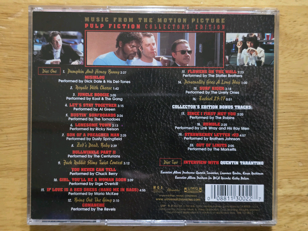 CD 음반 Pulp Fiction 펄프픽션 OST 2CD 이미지
