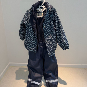 쿨링 아동 방수 방풍 스키복 레인 세트 86/92 이미지