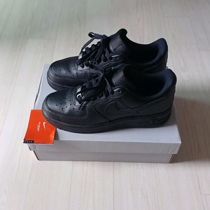 (W) 나이키 에어포스 1 07 로우 트리플 블랙 235 택포 이미지