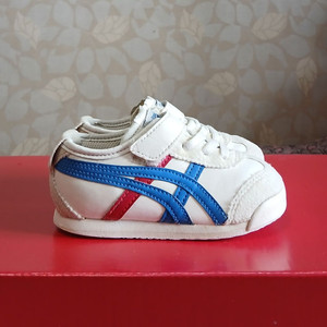 오니츠카타이거 키즈 135운동화 화이트 레드 블루 이미지