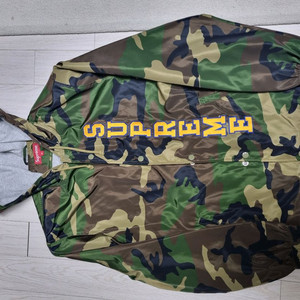 슈프림 17ss 버티컬 로고 카모 후드 코치 자켓 이미지