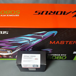 기가바이트 지포스 5080 어로스 마스터 / 라이젠 9950X3D , 9800X3D 이미지