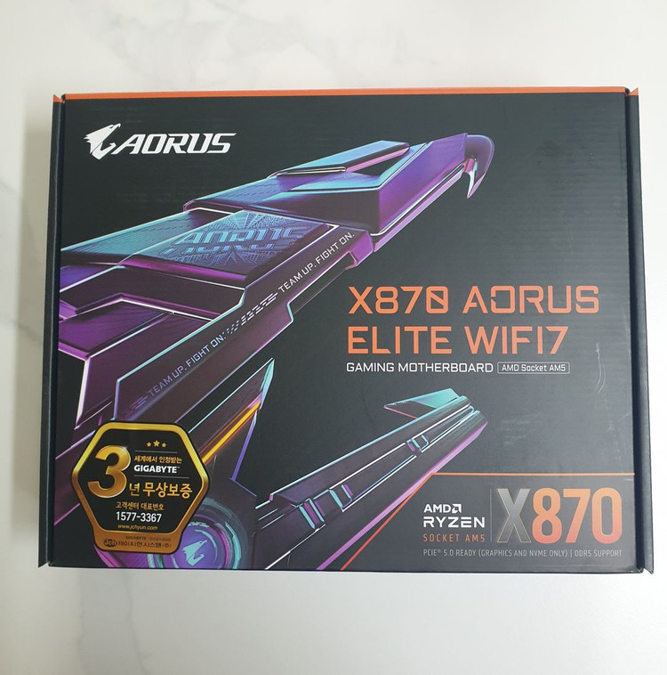 기가바이트 지포스 5080 어로스 마스터 / 라이젠 9950X3D , 9800X3D 이미지