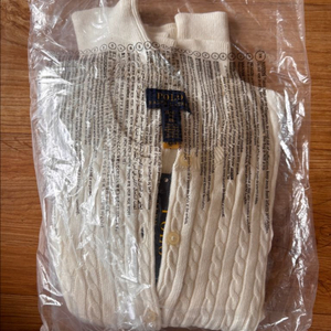 새상품 ) 폴로 걸즈 케이블 니트 가디건 웜화이트 xl 이미지