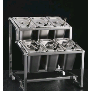 업소용 스텐양념통 2단6칸 새것 이미지