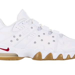 나이키 x 슈프림 SB 에어 맥스 2 CB 94 로우 화이트 바시티 레드 화이트 검 라이트 브라운 이미지