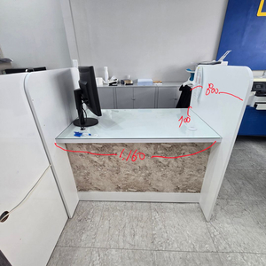 [판매] 상담데스크, 수납장, 상담 모니터(피벗), 사무용 의자 판매 이미지