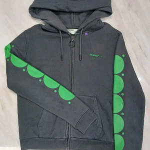 [서비스 파격가] 오프화이트 남성 여성공용 후드티 후드집업 후드자켓 S 사이즈 이미지