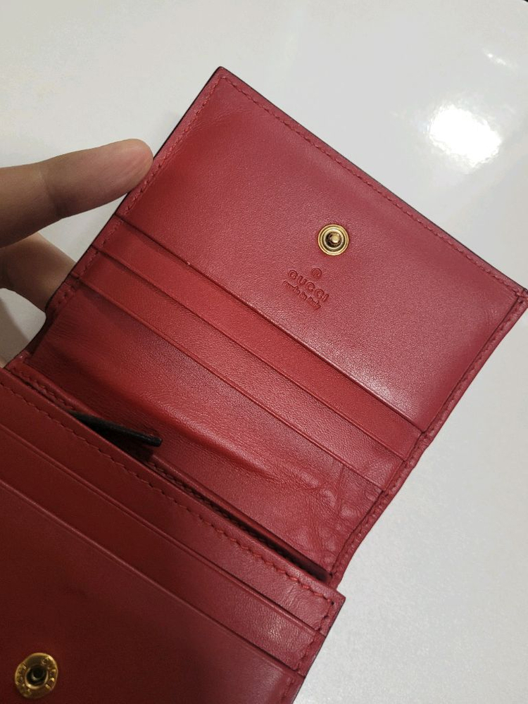 구찌 수프림 체리 스냅 중지갑 이미지