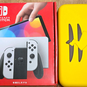 닌텐도 스위치 OLED 화이트 에디션 풀세트 레츠고 피카츄 포함 이미지