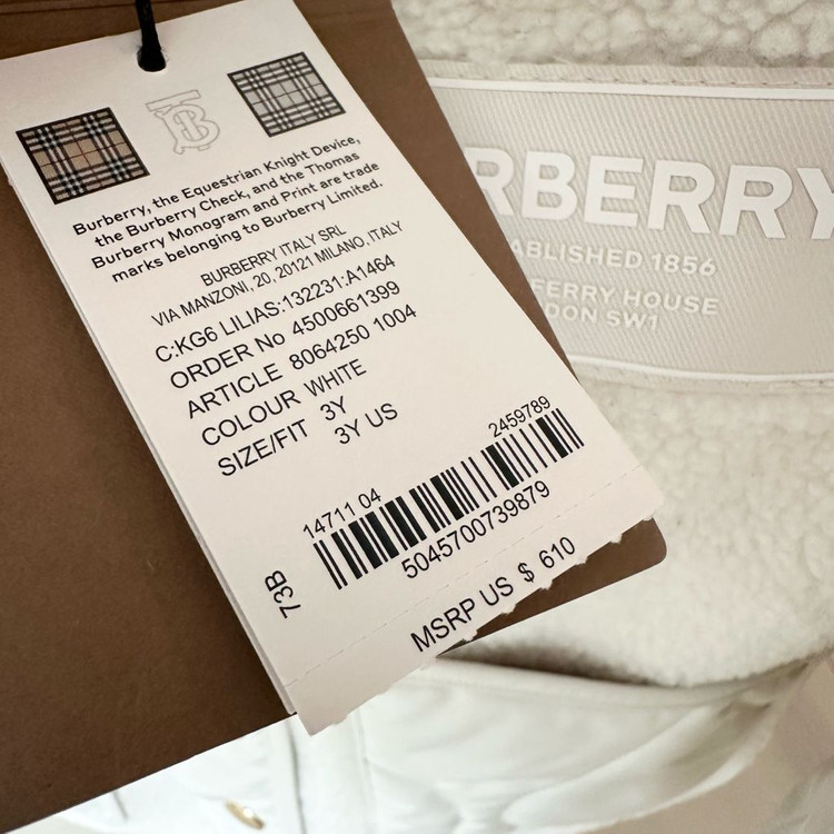 정품 버버리키즈 자켓 이미지