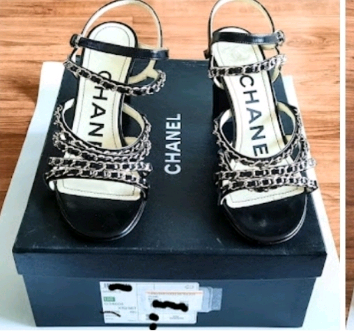 Chanel Lady Sandal 고급가죽 제품 램스킨 구두사이즈 37C 한국표준 230~240 이미지