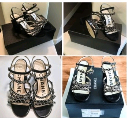 Chanel Lady Sandal 고급가죽 제품 램스킨 구두사이즈 37C 한국표준 230~240 이미지