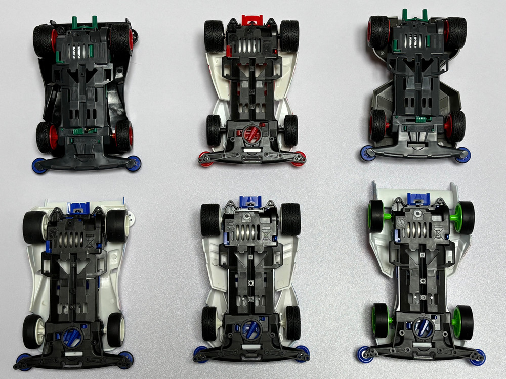 [개봉 조립품/타미야]미니사구(우리는 챔피언 미니카/ 풀도색 카울) 6체+미개봉 모터 1개+증정품 일괄 판매합니다 이미지