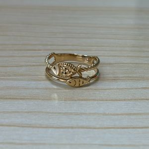 14k 물고기반지 두줄 반지 이미지