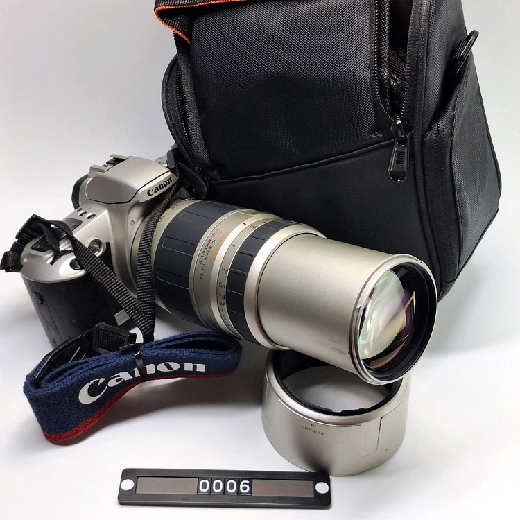 빈티지 필름카메라 풀세트/캐논 Eos kiss,탐론 70-300mm 망원렌즈,스트랩,가방/ 필카 사진 일본 감성 이미지