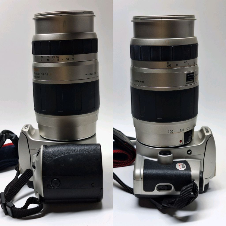 빈티지 필름카메라 풀세트/캐논 Eos kiss,탐론 70-300mm 망원렌즈,스트랩,가방/ 필카 사진 일본 감성 이미지