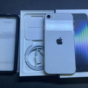 아이폰 Se3 128 스타라이트 S급 자급제 풀박스 100% 이미지