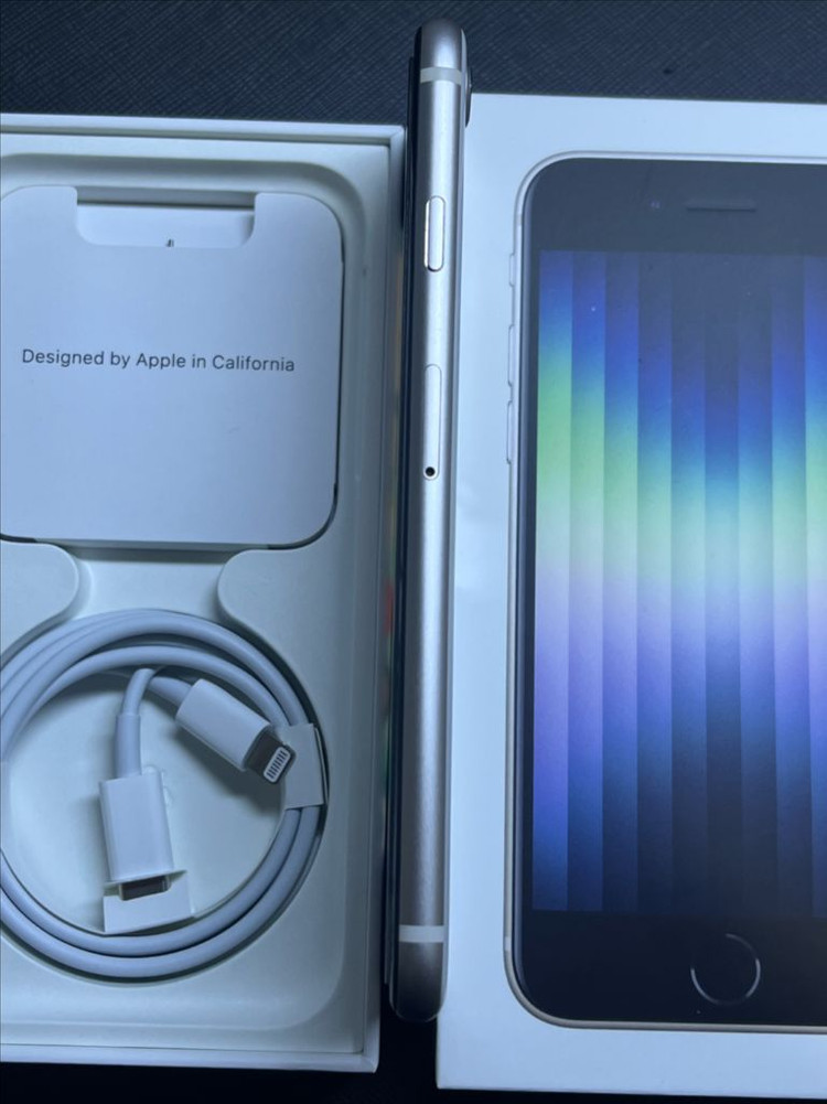 아이폰 Se3 128 스타라이트 S급 자급제 풀박스 100% 이미지