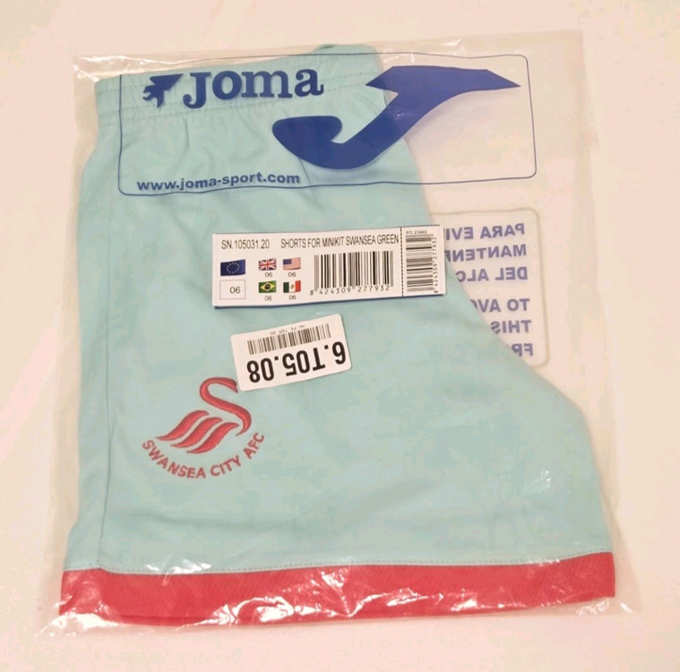 (새상품/키즈6세)스완지 축구 유니폼 반바지 조마 엄지성 아동 이미지