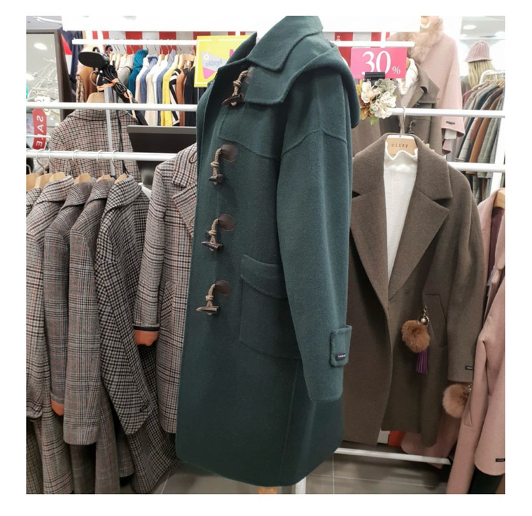 클리지 후드 더플 코트 이미지