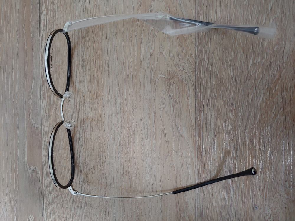 동그리 안경 솔텍스 안경테 AIROCK 2029 48 남자 여자 공용 에어락 블랙 실버 미착용 새제품 이미지