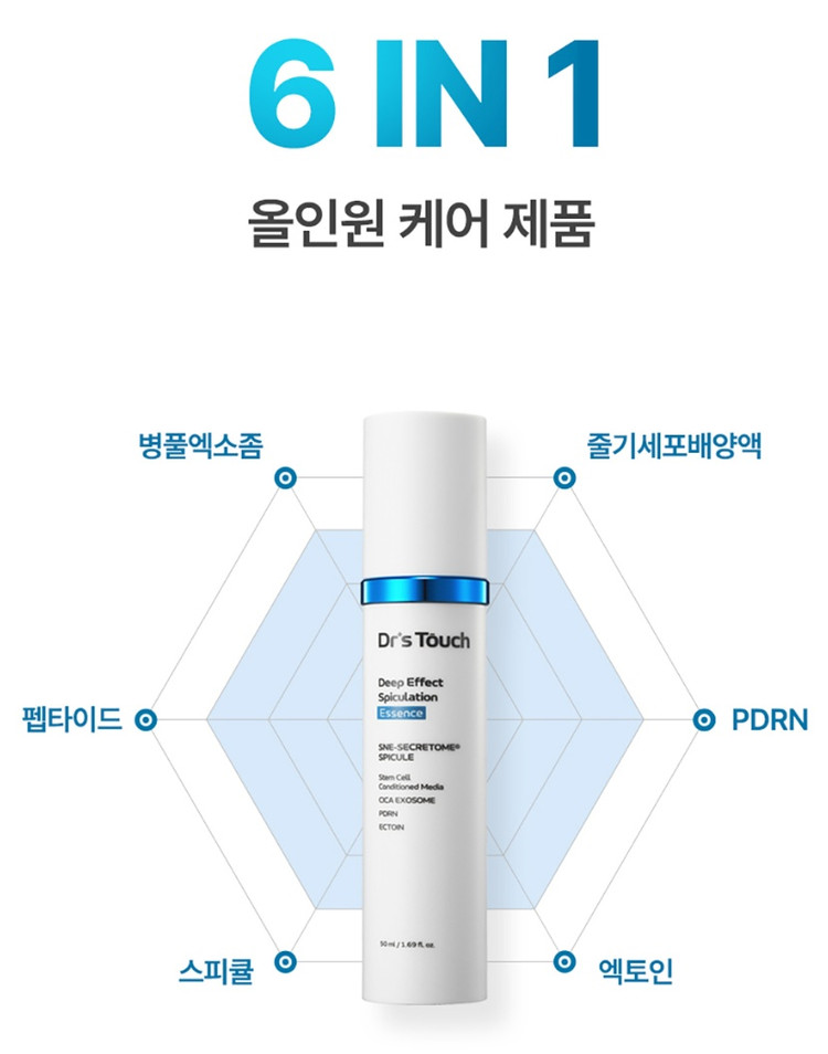닥터스터치 딥이펙트 스피큘레이션 에센스 50ml 스킨케어 각질케어 여드름개선 엑소좀 병의원화장품 이미지