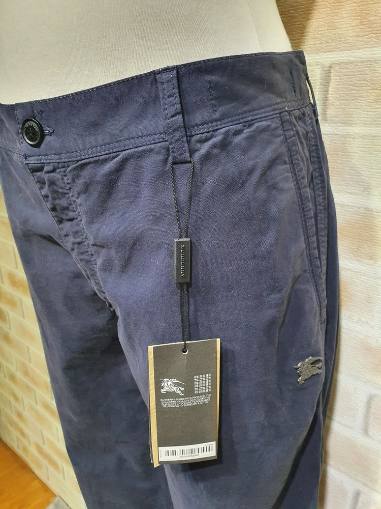 택부착 새상품 버버리런던 정품 네이비코튼 치노팬츠38 이미지