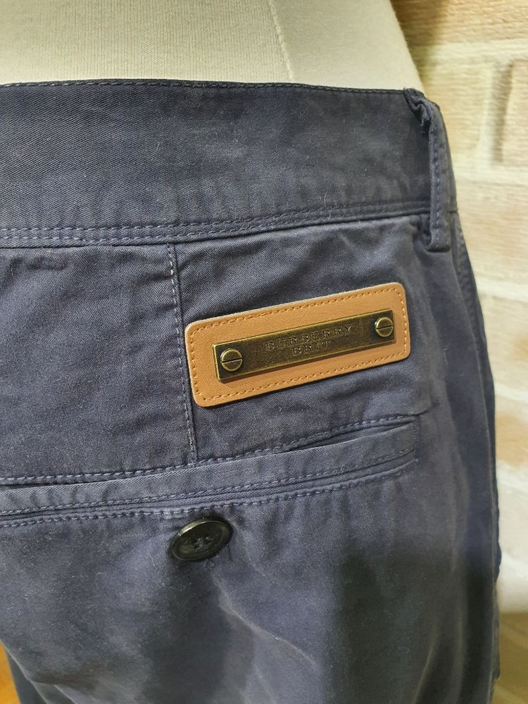택부착 새상품 버버리런던 정품 네이비코튼 치노팬츠38 이미지
