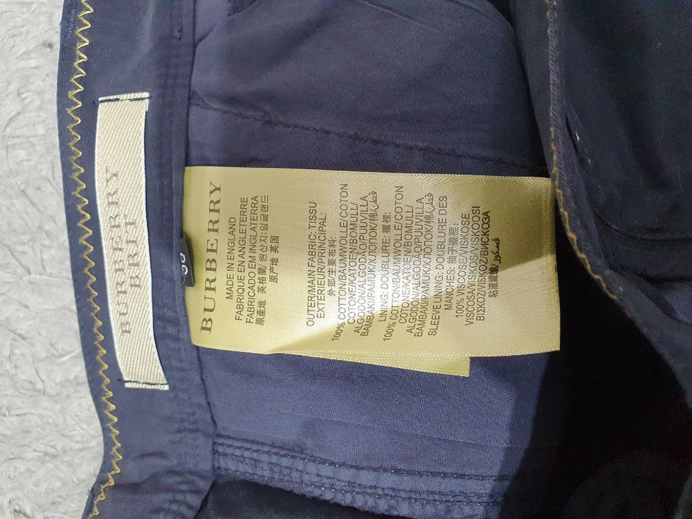 택부착 새상품 버버리런던 정품 네이비코튼 치노팬츠38 이미지