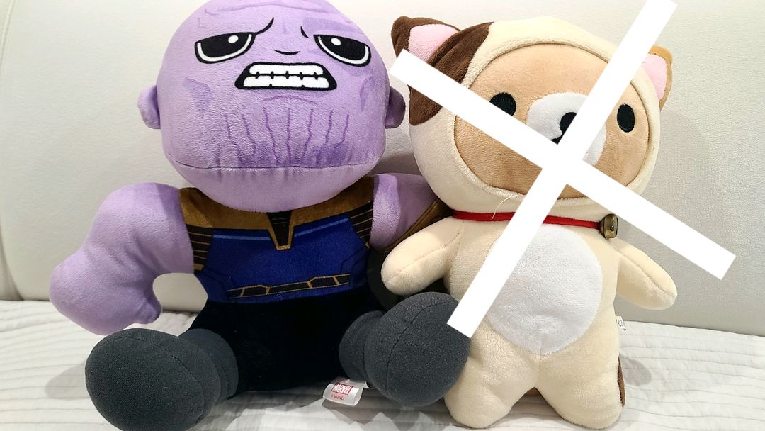 도라에몽& 타노스 인형 이미지