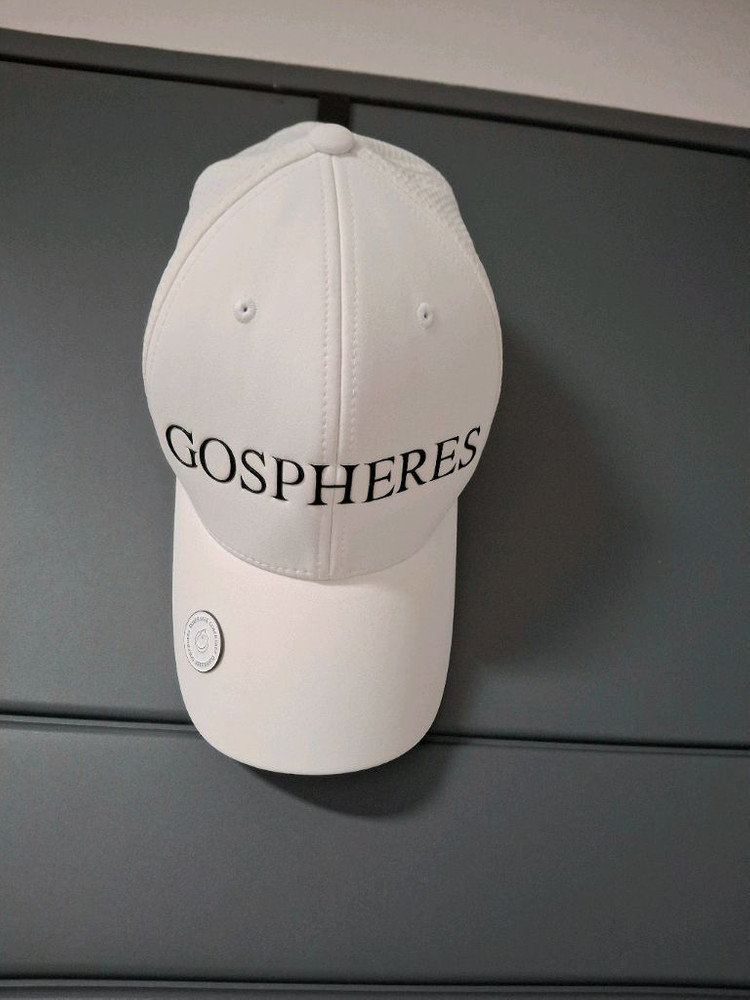 정품새제품!GOSPHERES 화이트 볼캡.골프모자 이미지
