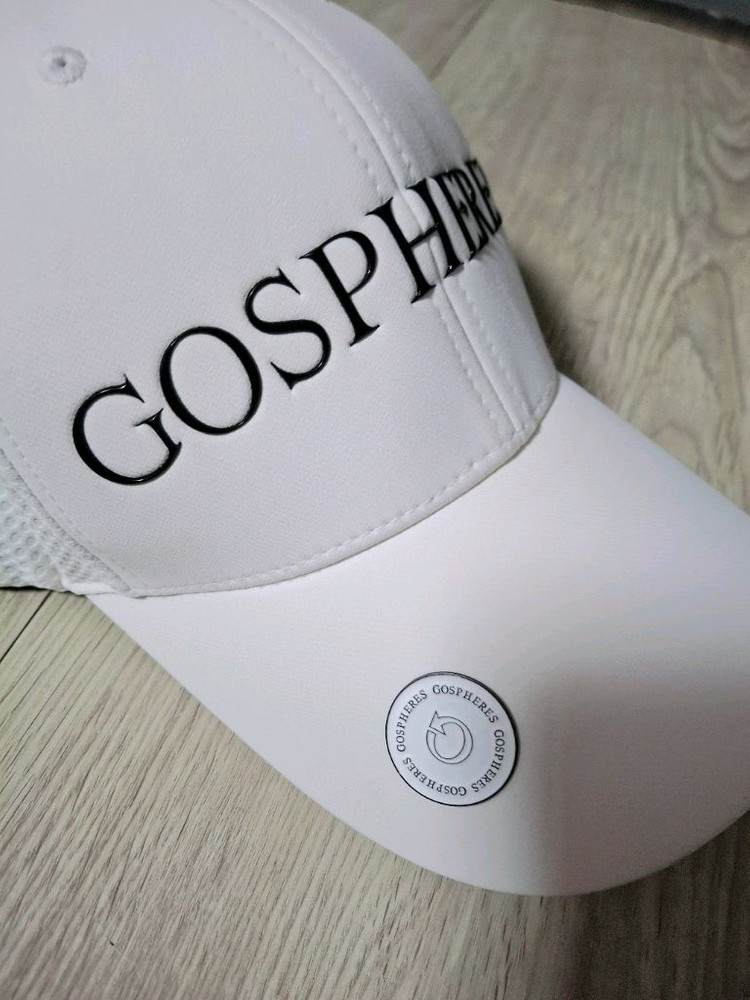 정품새제품!GOSPHERES 화이트 볼캡.골프모자 이미지