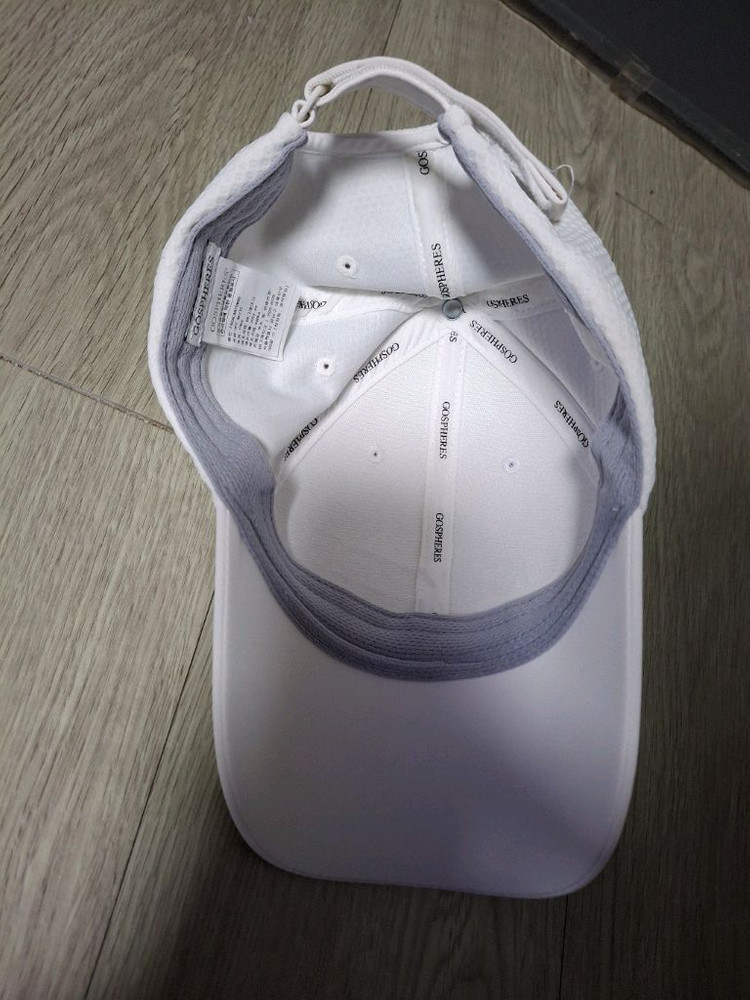 정품새제품!GOSPHERES 화이트 볼캡.골프모자 이미지