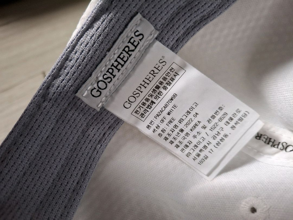 정품새제품!GOSPHERES 화이트 볼캡.골프모자 이미지