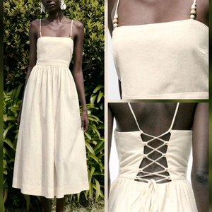 자라 린넨 롱 원피스 휴가 휴양지 여신 원피스자라 린넨 롱 원피스 S사이즈 이미지