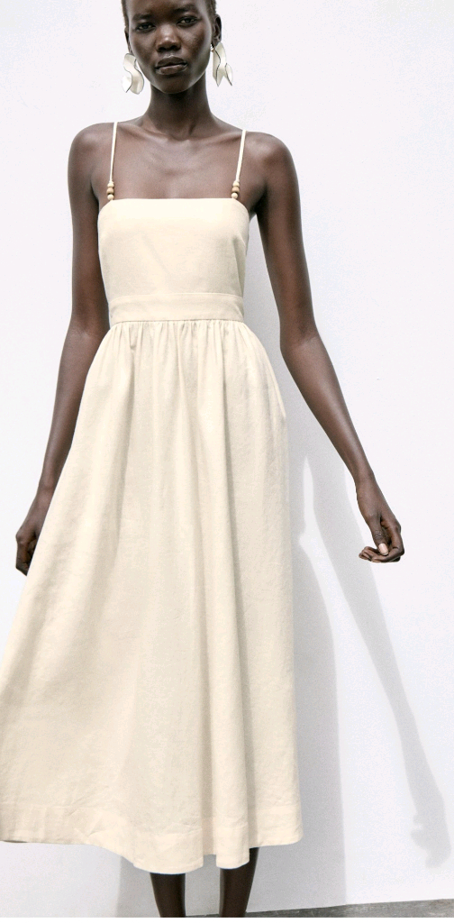 자라 린넨 롱 원피스 휴가 휴양지 여신 원피스자라 린넨 롱 원피스 S사이즈 이미지