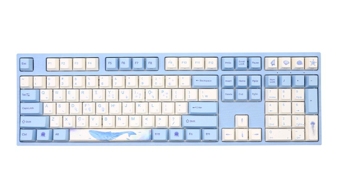 VARMILO VA108M V2 SEA MELODY PBT 염료승화 고래 한글 (저소음 적축)키보드 팝니다 이미지