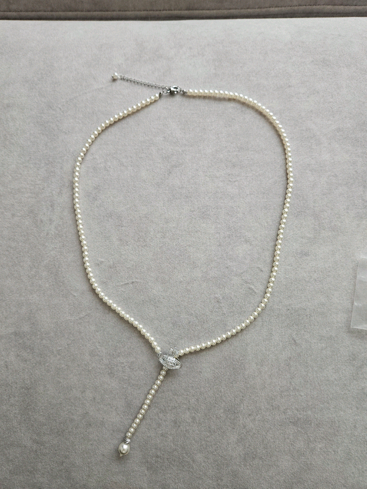 비비안 우주선 원터치 귀걸이,비비안 우주선 Y자 진주 목걸이 이미지