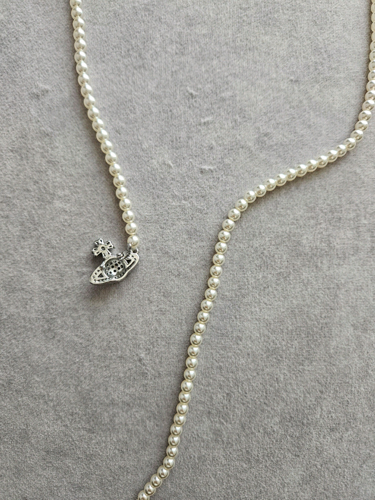 비비안 우주선 원터치 귀걸이,비비안 우주선 Y자 진주 목걸이 이미지