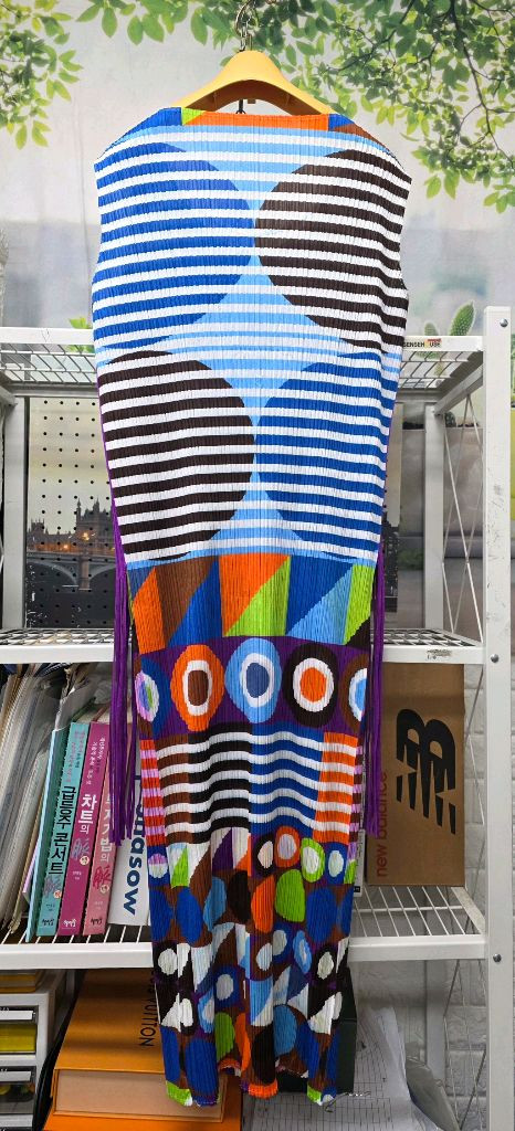 플리츠플리즈 이세이미야케 롱원피스 드레스 55~66 3사이즈 핸드스탠드 여름 나시원피스 WM52 이미지