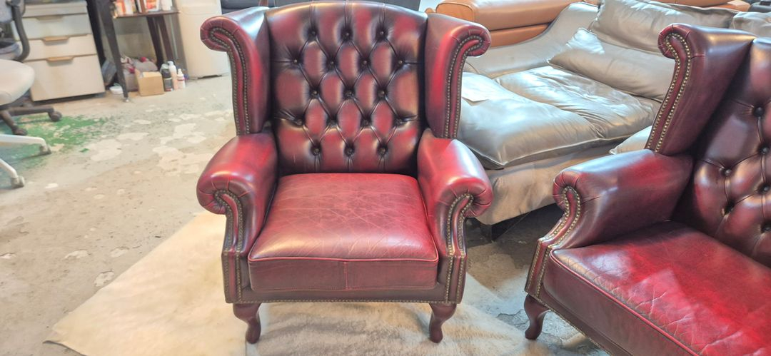 체스터필드 이태리 전체 천연가죽 4+1인소파 이미지