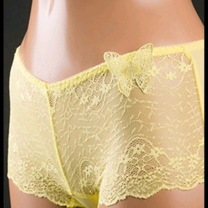옐로우 나비 코사지 레이스 노라인팬티 90S, 95M 이미지