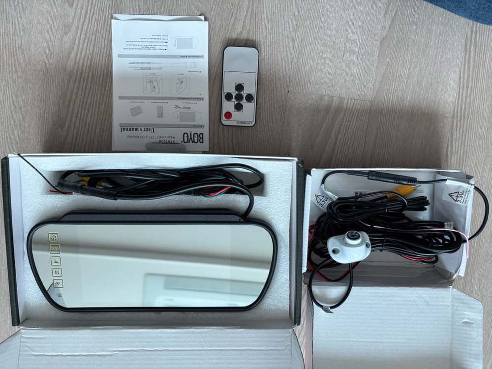 (새제품) 후방카메라 + 7인치 룸미러 모니터 풀세트 (BOYOVTM700M 7인치+ 소니센서) 이미지