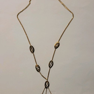 여성)18k 두줄 체인 포인트 목걸이 이미지