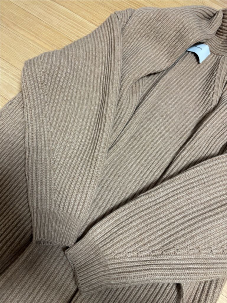 엘보른 와이드숄 니트가디건 캐시미어 이미지