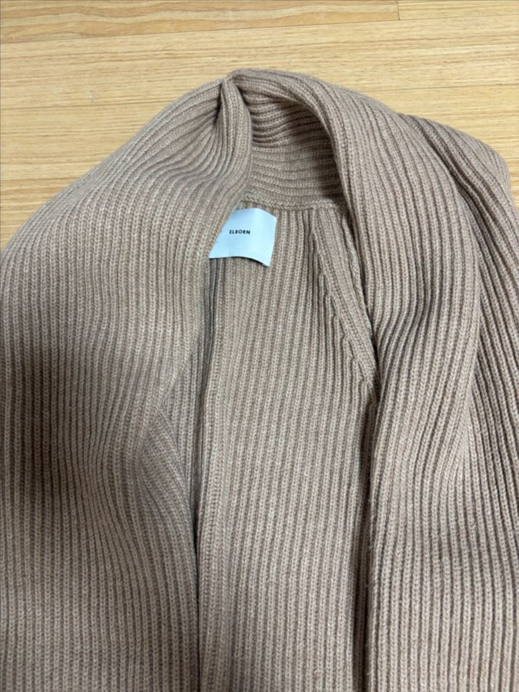 엘보른 와이드숄 니트가디건 캐시미어 이미지