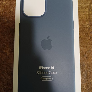 아이폰 14 정품 실리콘 케이스 스톰블루 미개봉 새제품 판매합니다. 이미지