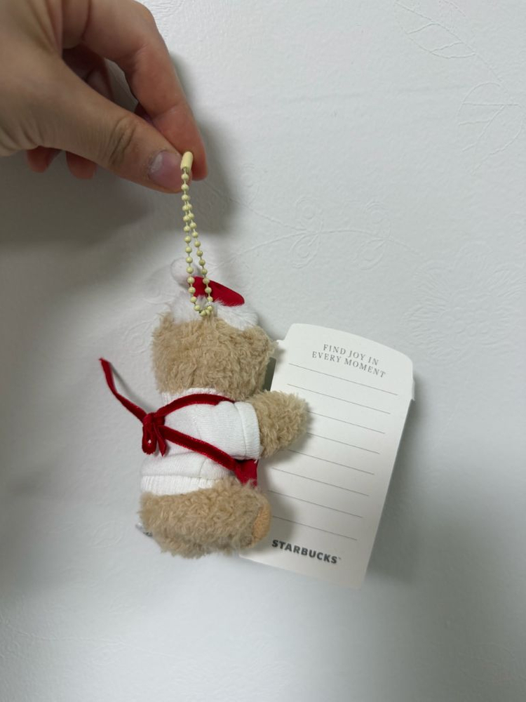 스타벅스 베어리스타 메세지카드 크리스마스 오너먼트 키링 이미지