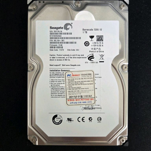 씨게이트 바라쿠다 1TB HDD 3.5인치 하드디스크 / 정상 / 배드섹터 없음 이미지